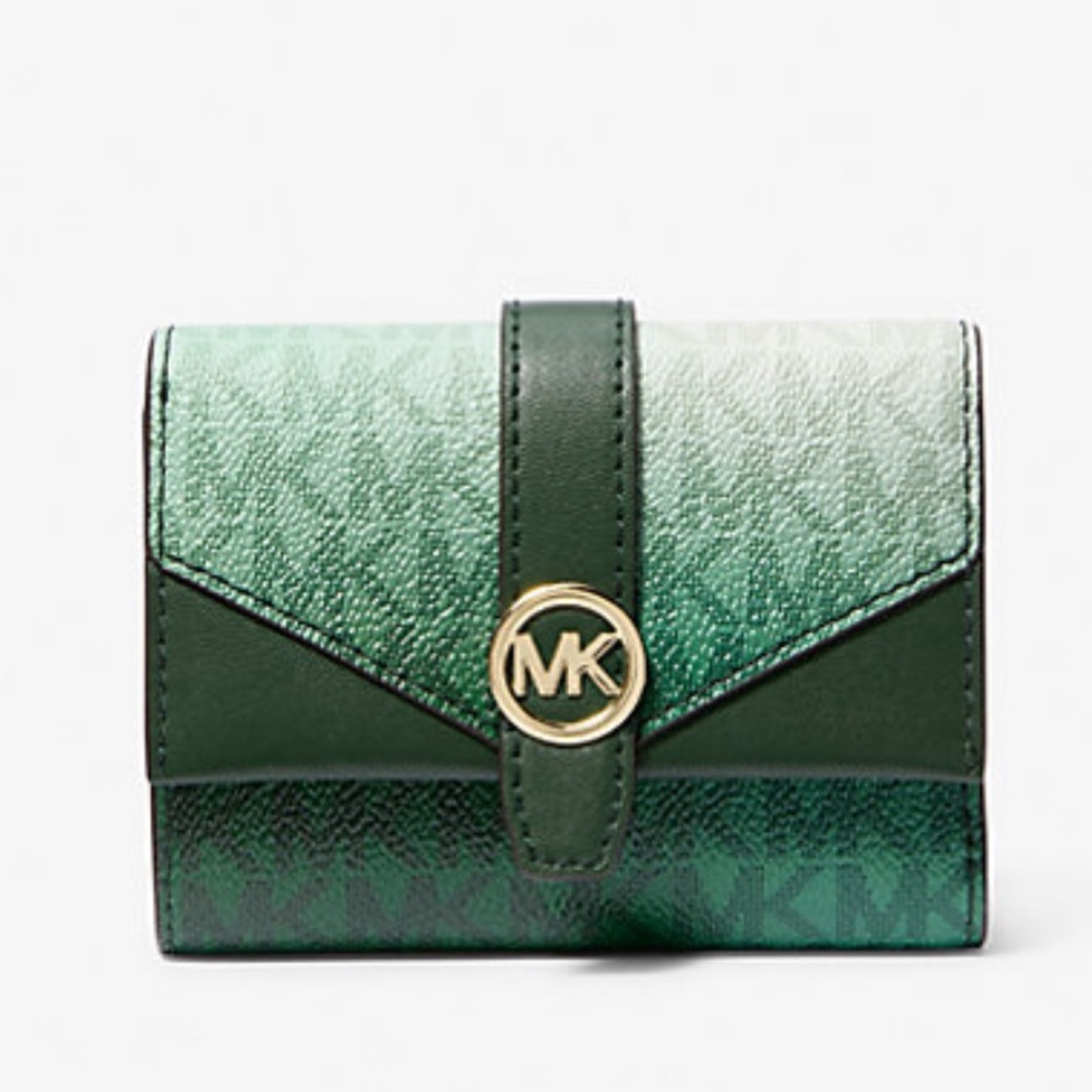 MICHAEL KORS Greenwich Medium Ombré Signature Logo Tri-Fold Wallet
Moss Multi
NW - Picture 5 of 16